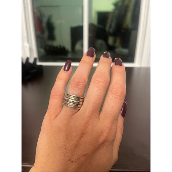 Mixed Metal Spinner Ring - Picture 1 of 5